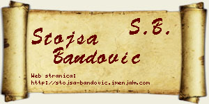 Stojša Bandović vizit kartica